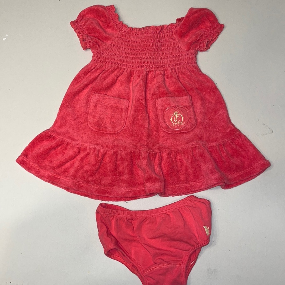 Juicy girls terry dress set size 6-12 months